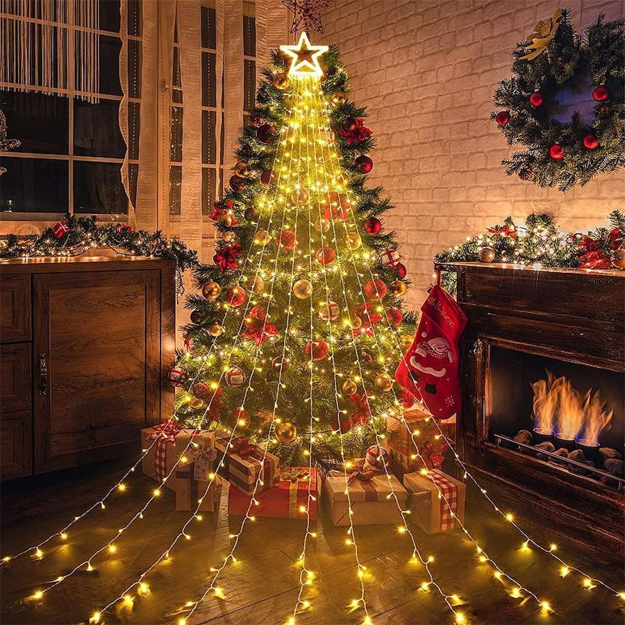 Novogodisnji ukras LED lampice sa zvezdom toplo zute JWD