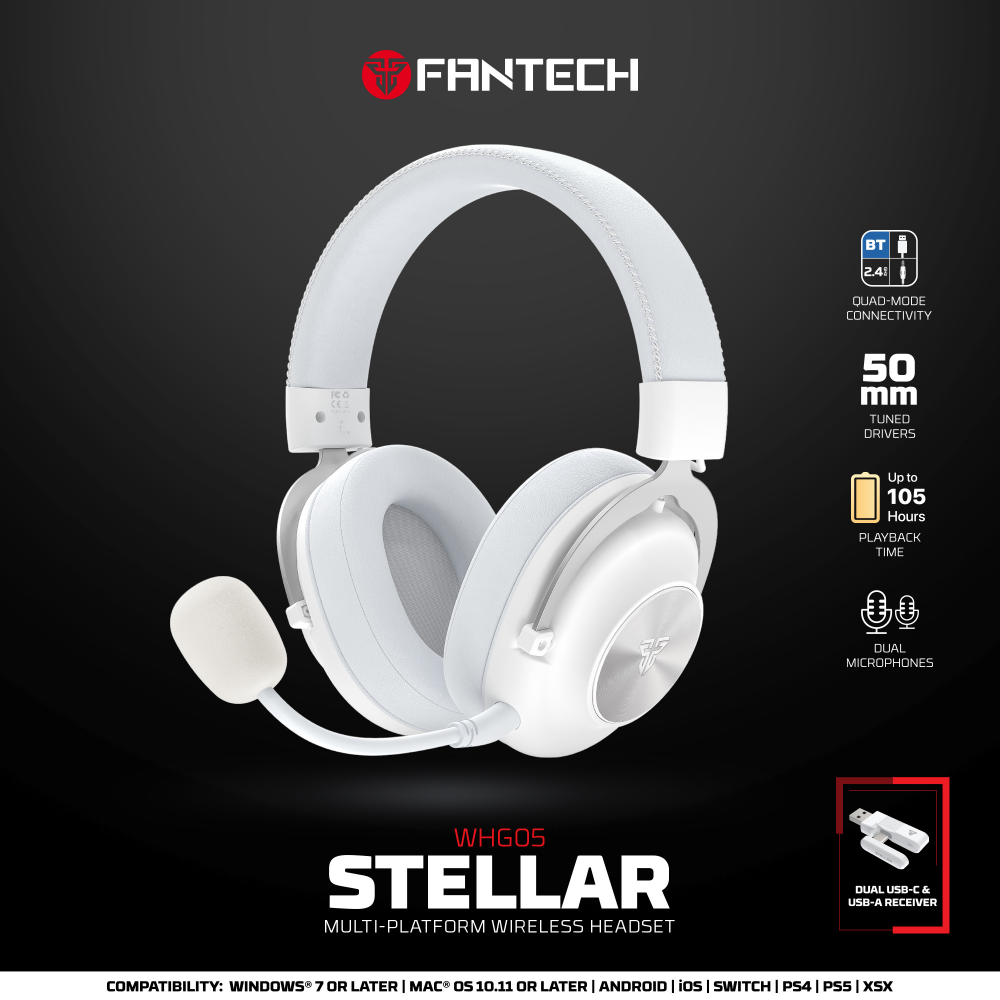 Bluetooth slusalice Fantech Stellar WHG05 bele