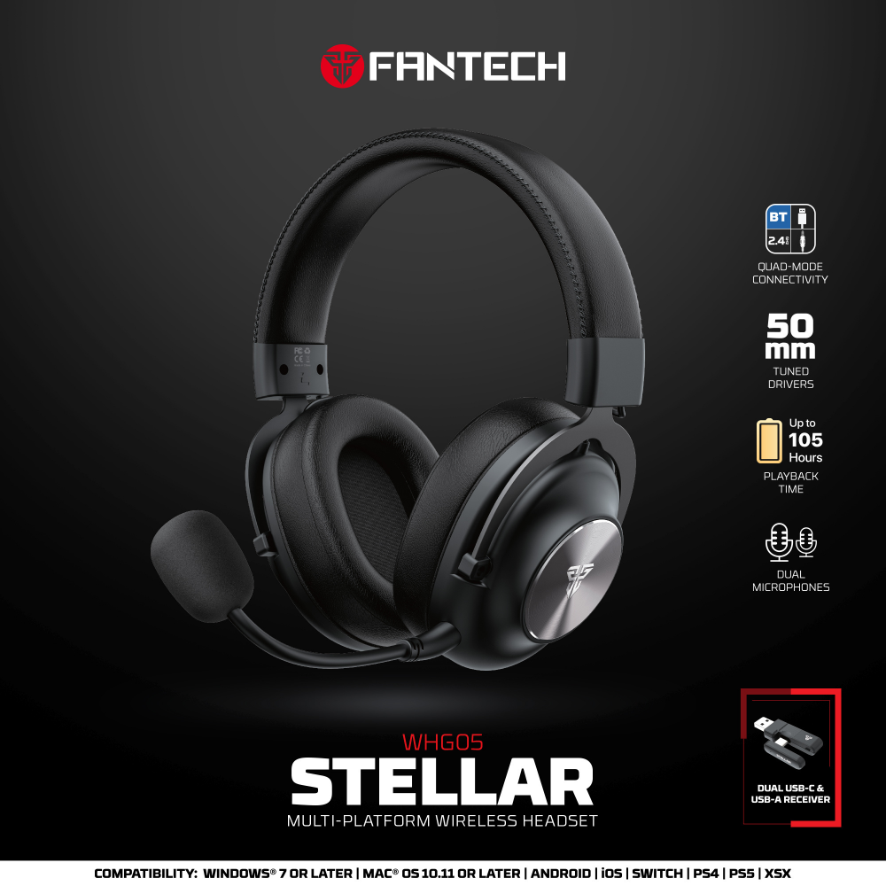Bluetooth slusalice Fantech Stellar WHG05 crne