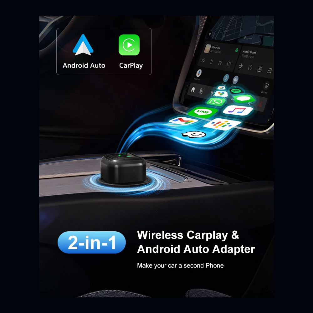 Carplay Wireless Adapter za auto M12 JWD LED