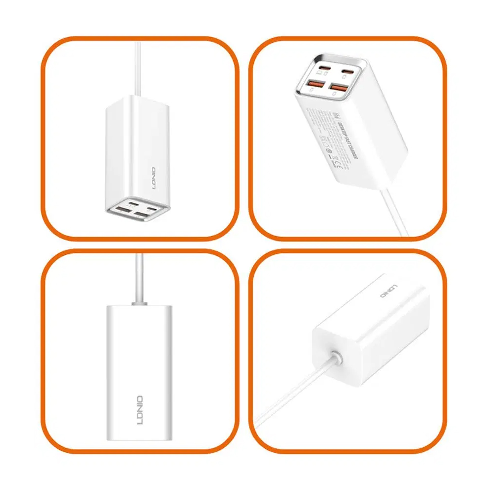 Kucni punjac LDNIO A4610C, QC4+, PD3.0, PPS, 65W beli