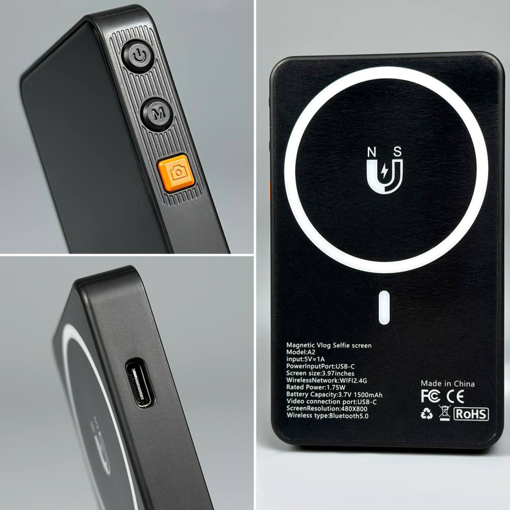 Selfie monitor magnetic A2 srebrni