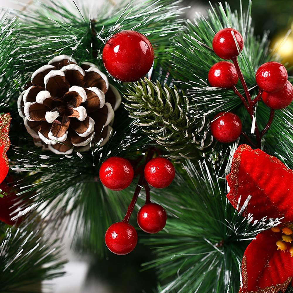 Novogodisnji ukras venac EL crveni