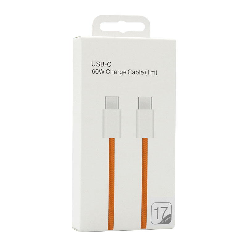 Data kabl za iPhone 17 seriju 60W PD na Type C 1m narandzasti