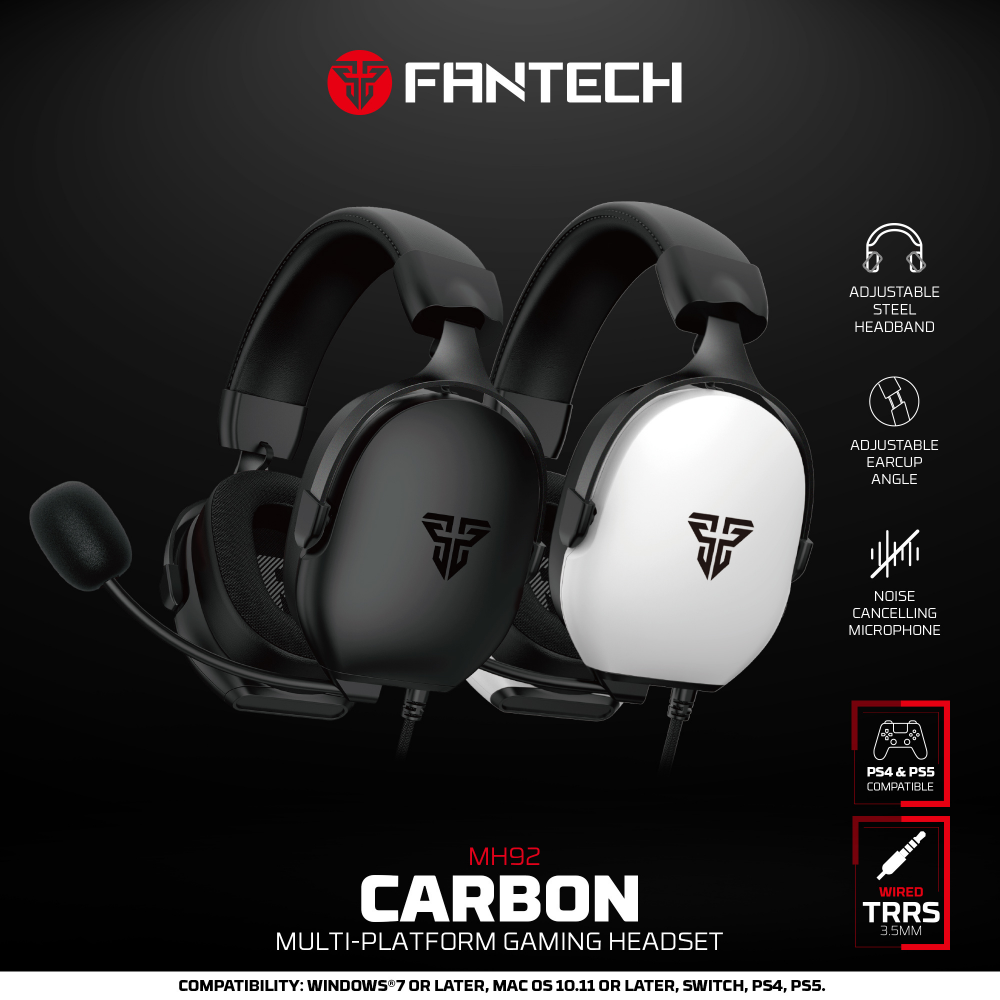 Slusalice Gaming Fantech MH92 Carbon white