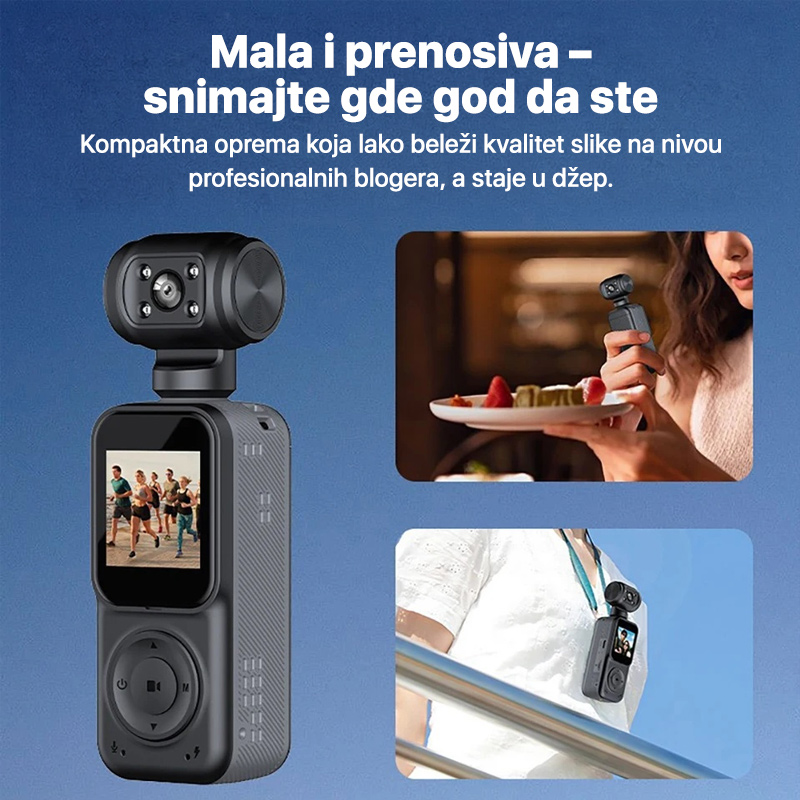 Smart akciona kamera Q5 2k sa memorijskom karticom 32Gb crna