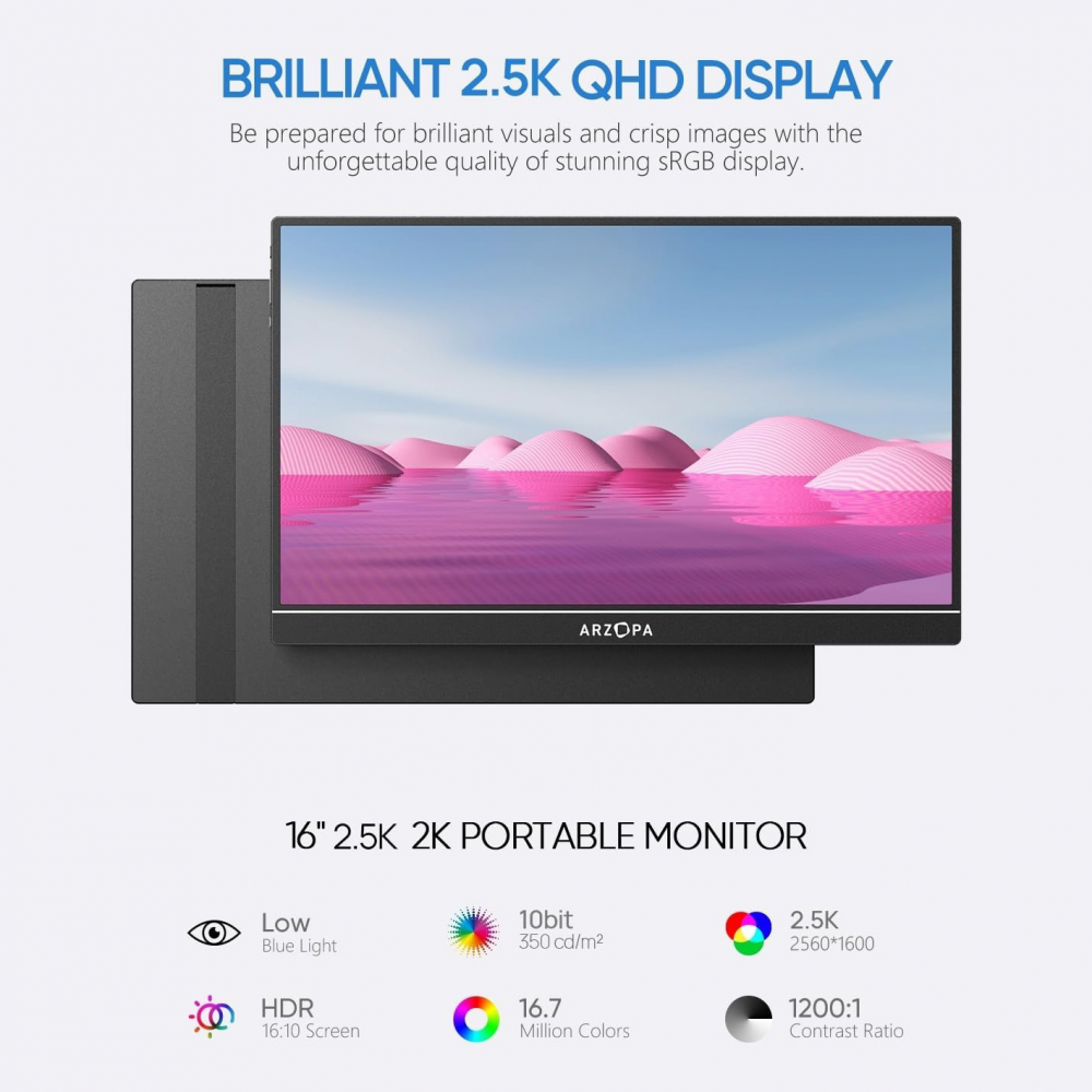 Eksterni prenosni monitor Arzopa Z1RC 16 inch Black 2.5K sRGB100