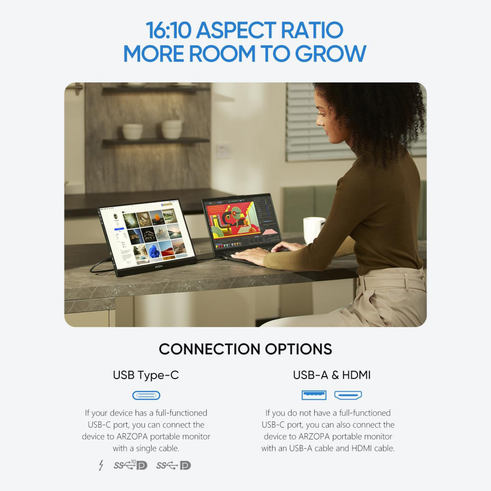 Eksterni prenosni monitor Arzopa Z1RC 16 inch Black 2.5K sRGB100