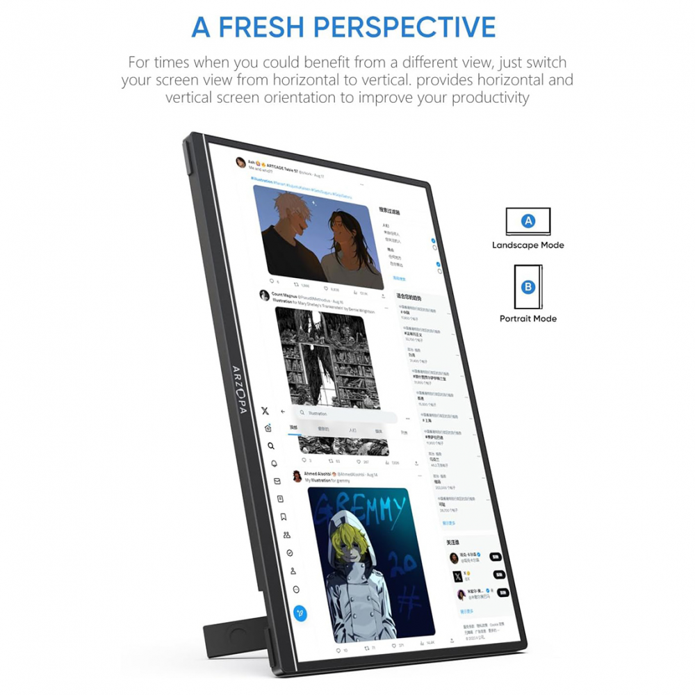 Eksterni prenosni monitor Arzopa Z1RC 16 inch Black 2.5K sRGB100