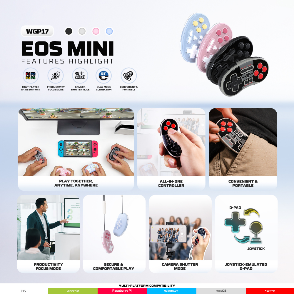 Joypad Wireless Fantech WGP17 Eos mini rozi