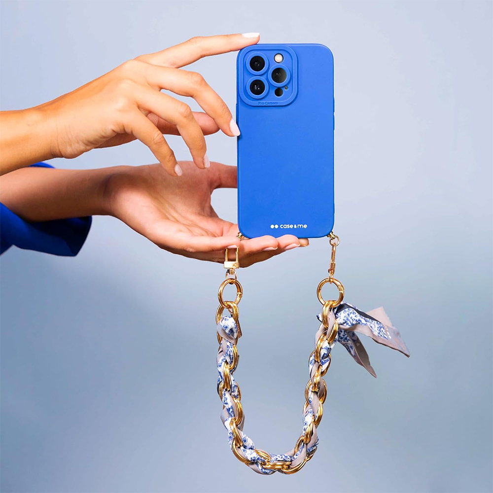 Torbica CASE&ME sa maramom za Iphone 14 Pro Max 6.7 plava