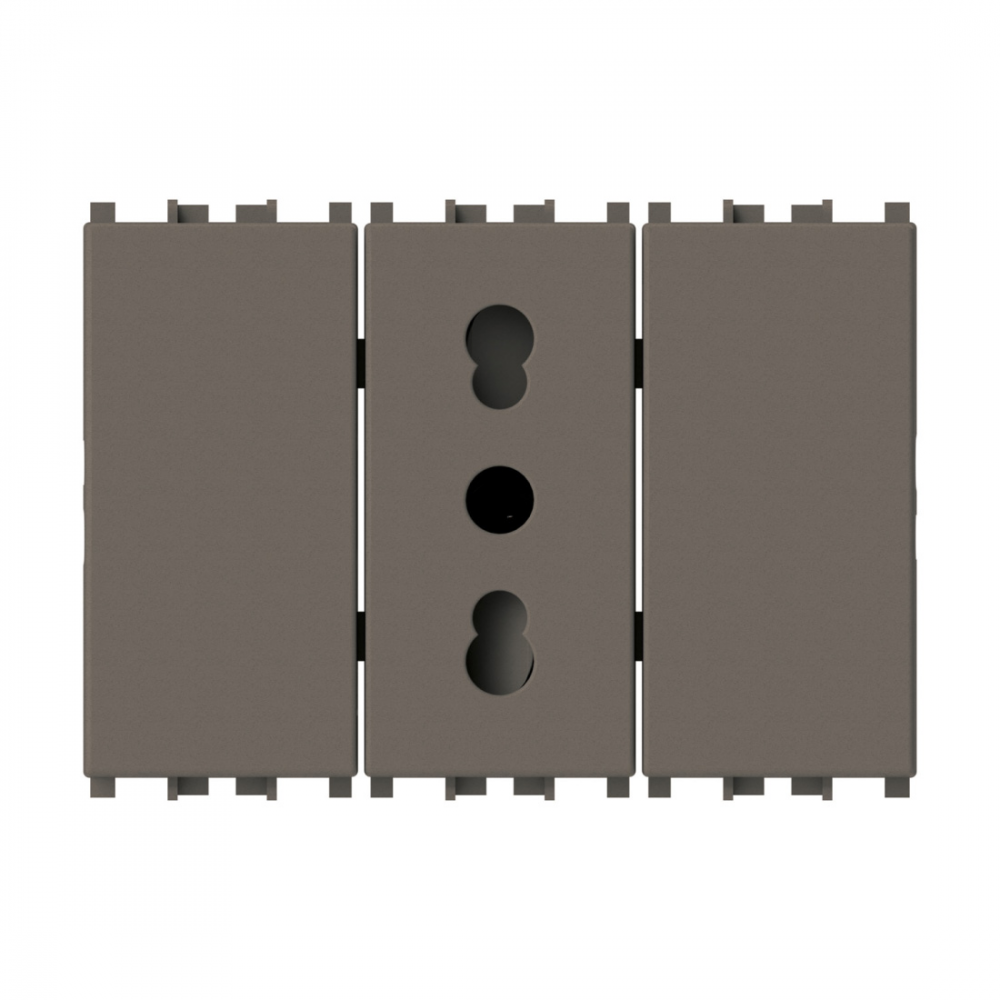 BITAPPO uticnica (1 bipasso+2 slepa modula)Vimar Arke metal 4B.V19M.BT