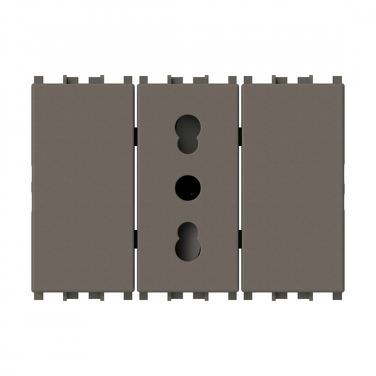 BITAPPO uticnica (1 bipasso+2 slepa modula)Vimar Arke metal 4B.V19M.BT