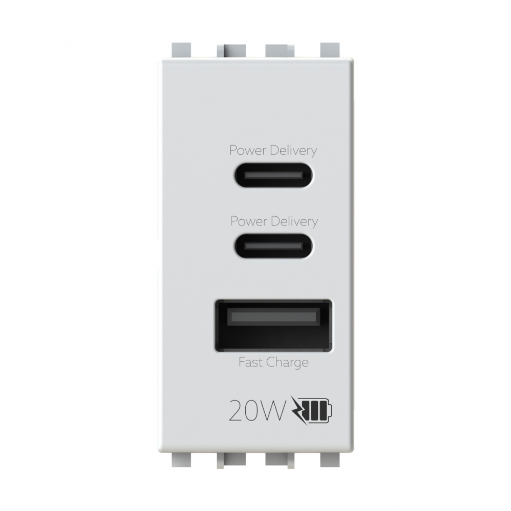Uticnica USB CCA 20W Vimar Arke bela 4BUSB20WCCA.V19B