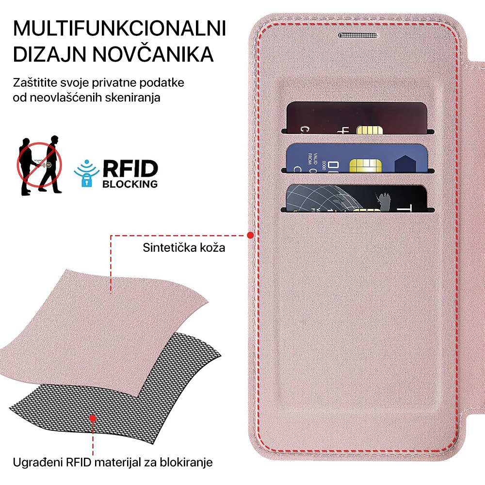 Torbica Magsafe Lux Bi Fold za Samsung A576B Galaxy A57 plava