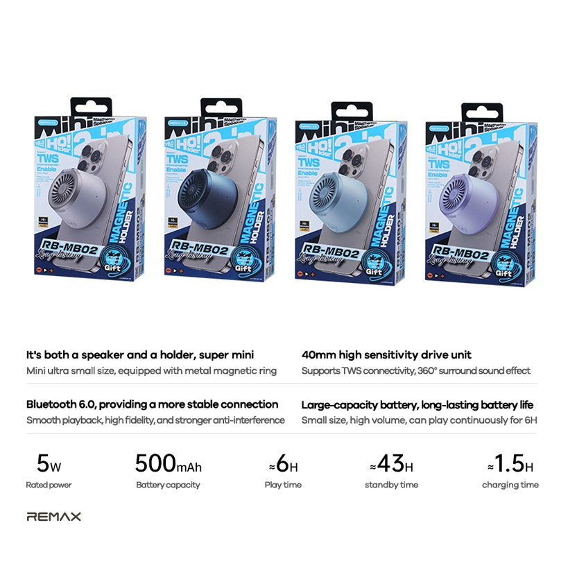 Bluetooth zvucnik REMAX RB-MB02 5W zlatni