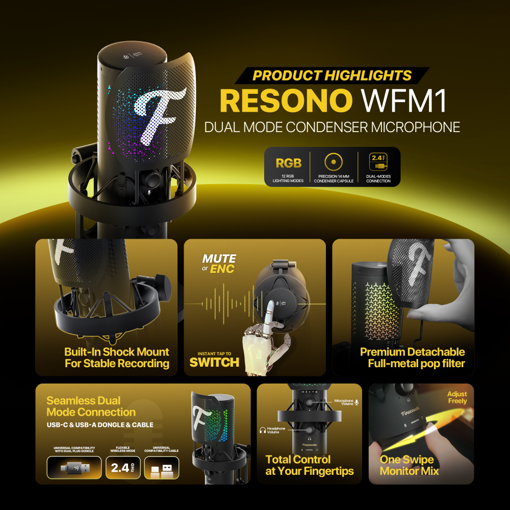 Mikrofon Wireless Fantech WFM1 Resono crni