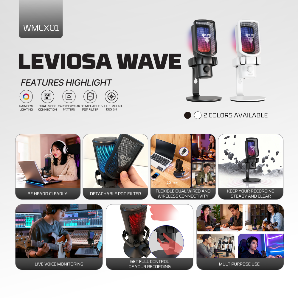 Mikrofon Wireless Fantech WMCX01 Leviosa Wave beli