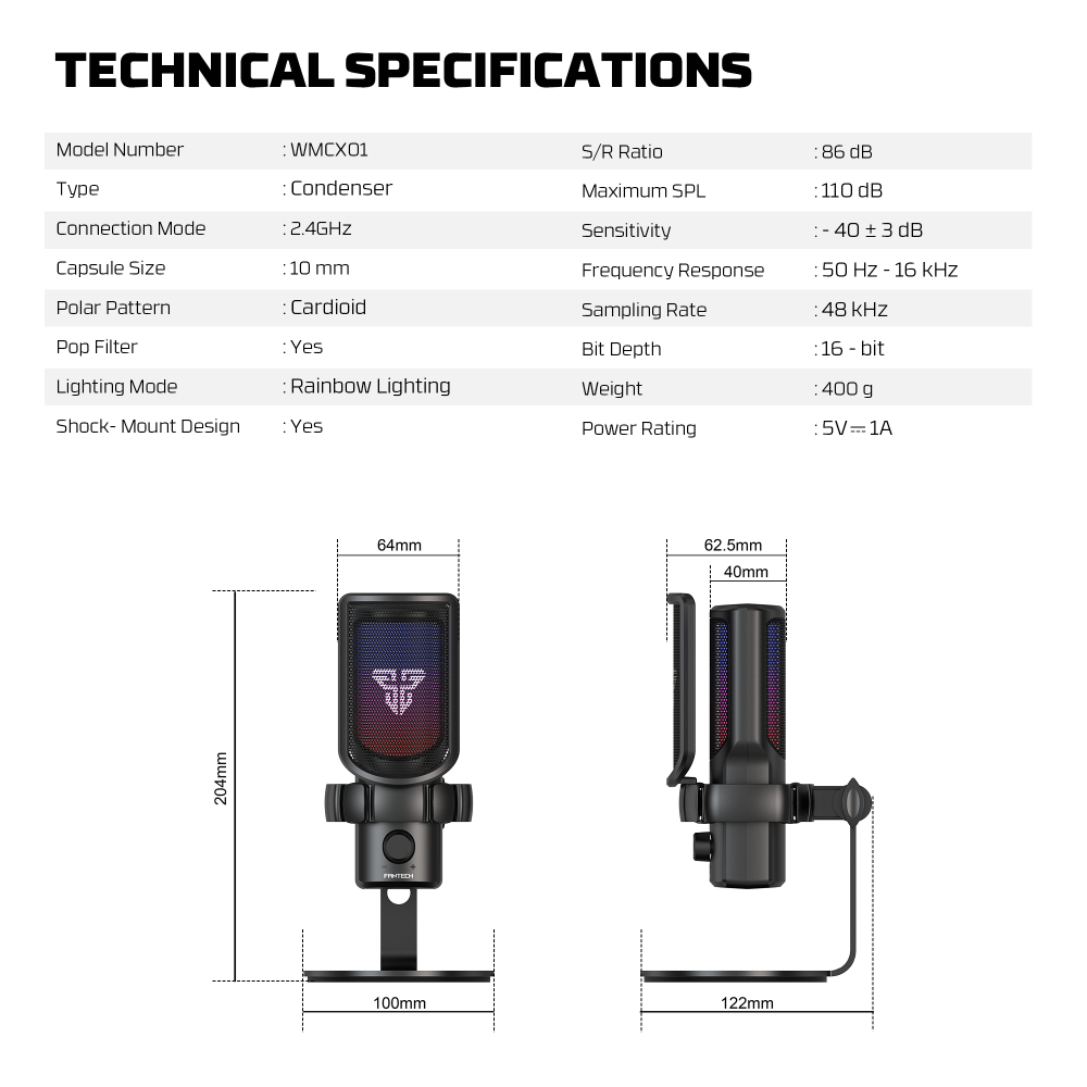 Mikrofon Wireless Fantech WMCX01 Leviosa Wave beli