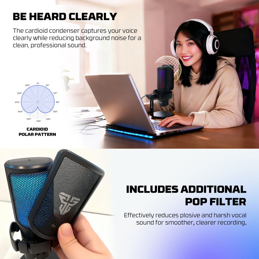 Mikrofon Wireless Fantech WMCX01 Leviosa Wave crni