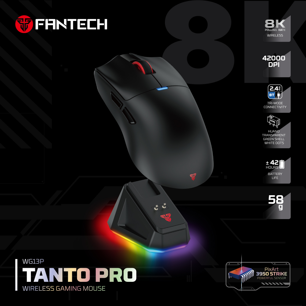 Mis Wireless Gaming Fantech WG13P Tanto Pro P crni