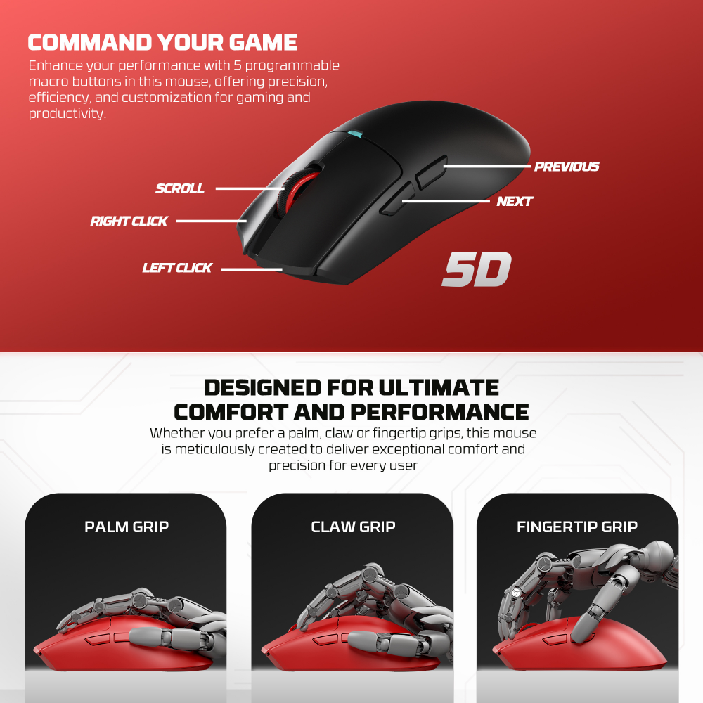 Mis Wireless Gaming Fantech WG13P Tanto Pro P crni