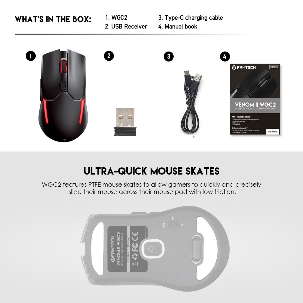 Mis Wireless Gaming Fantech WGC2 Venom II Vibe beli