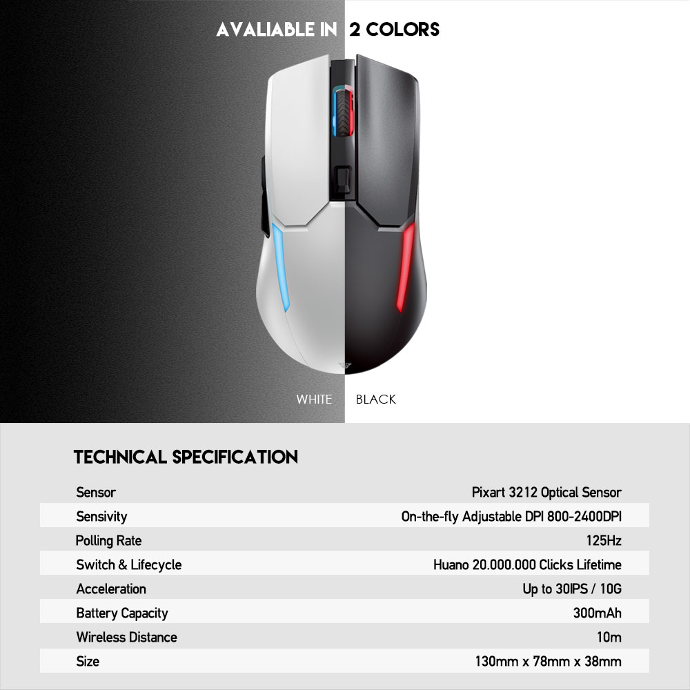 Mis Wireless Gaming Fantech WGC2 Venom II Vibe beli