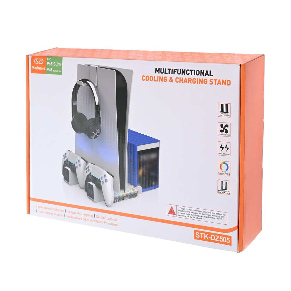 Saitake STK-DZ505 multifunkcionalni punjac i cooler za PS5 konzolu