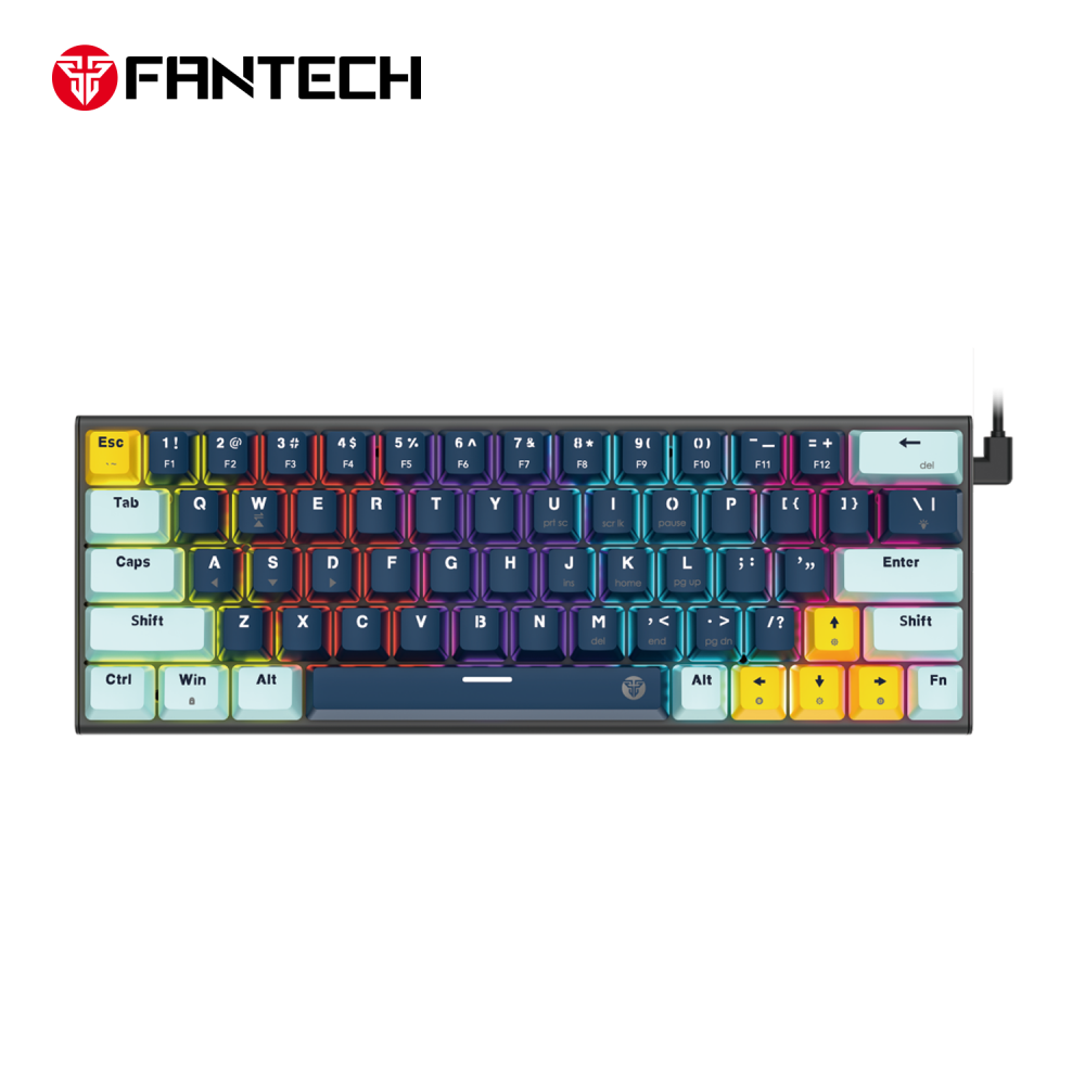 Tastatura Mehanicka Gaming Fantech MK874V2 RGB Atom 63 Mizu Navy (rosie switch)