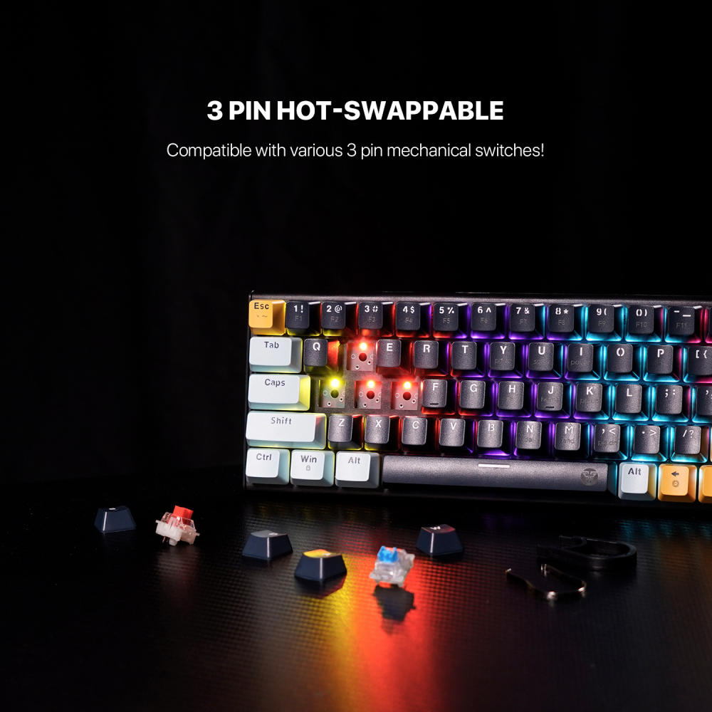 Tastatura Mehanicka Gaming Fantech MK874V2 RGB Atom 63 Mizu Navy (rosie switch)