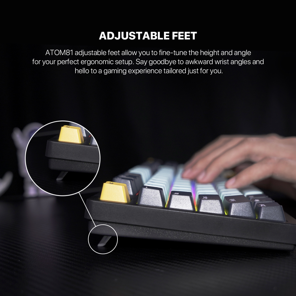 Tastatura Mehanicka Gaming Fantech MK875V2 RGB Atom 81 Mizu Navy (Rosie switch)