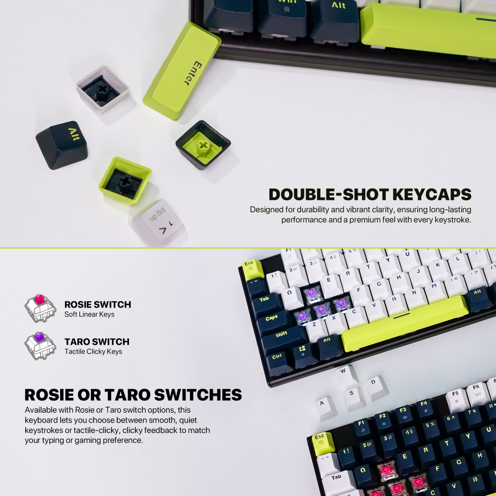 Tastatura Mehanicka Gaming Fantech MK878S RGB Atom 104S Mori plava (taro switch)