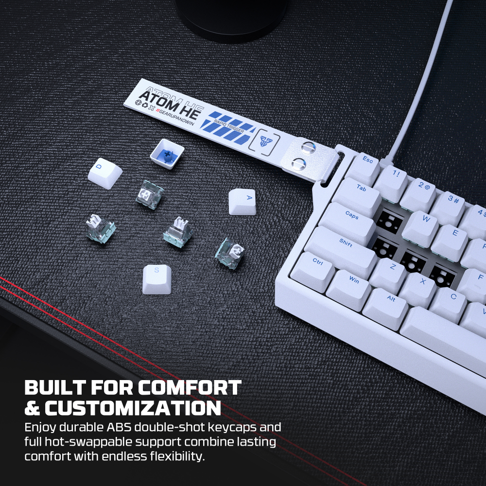 Tastatura Wired Magnetic Gaming Fantech MK811 RGB Atom HE68 crna (emerald switch)