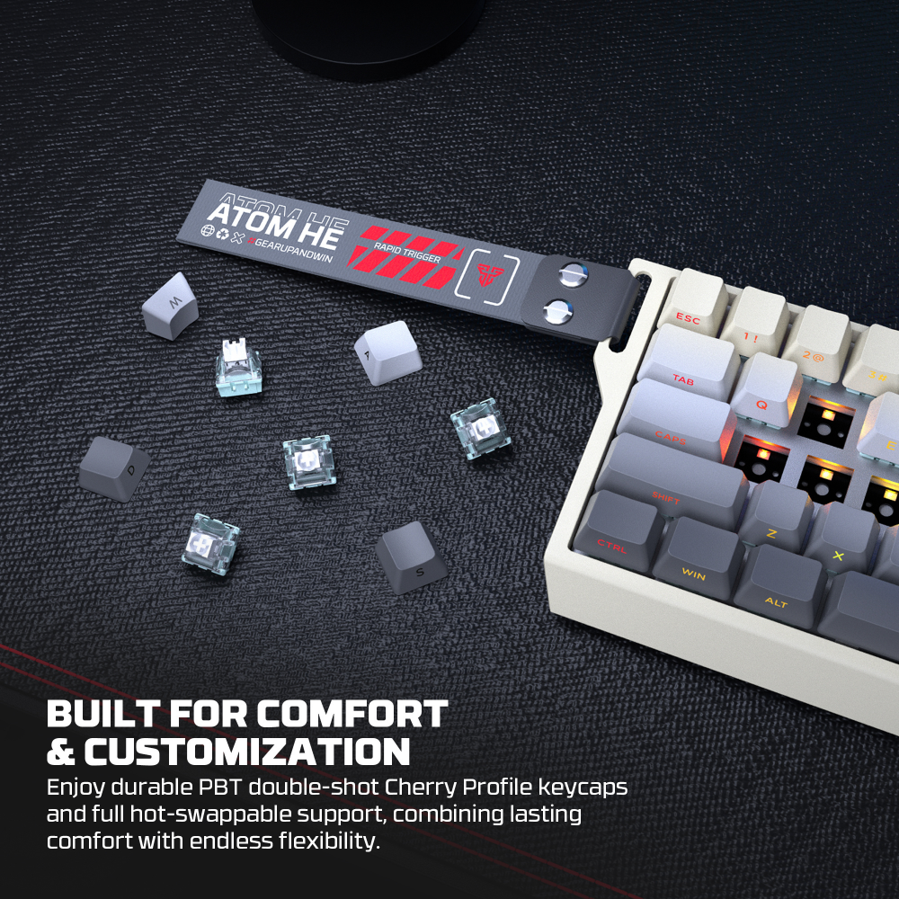 Tastatura Wired Magnetic Gaming Fantech MK922 Atom HE68 Pro Retro bez (emerald switch)