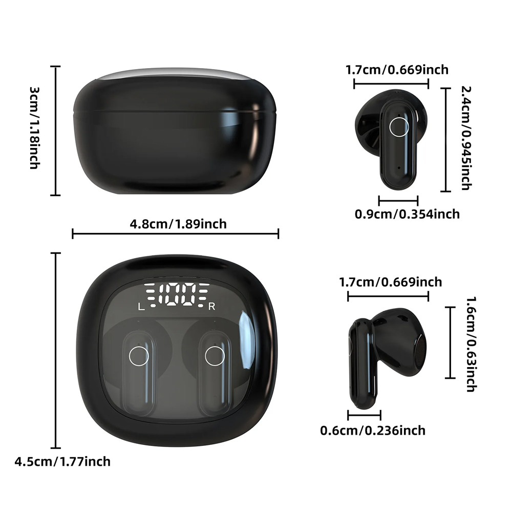Bluetooth slusalice EL SK37 crne HQ