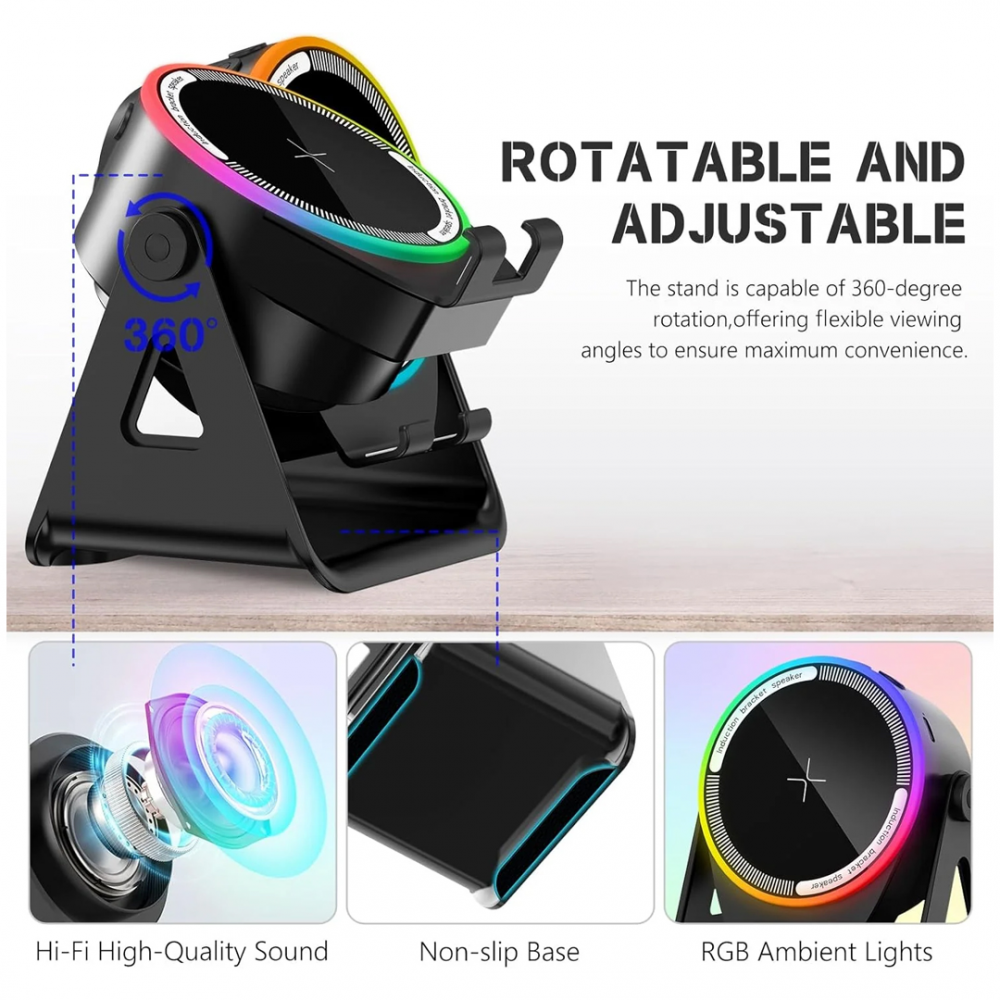 Bluetooth zvucnik JWD crni RGB