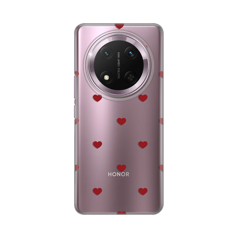Torbica Silikonska Print za Honor Magic 7 Lite Red Hearts