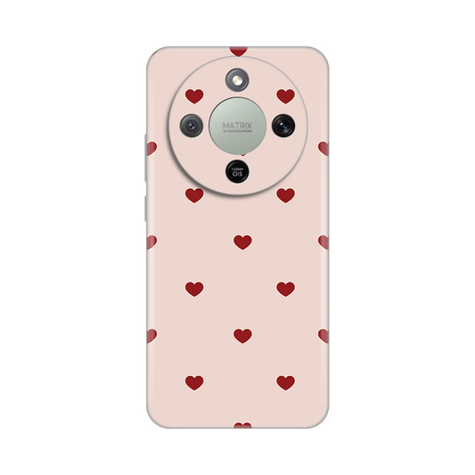 Torbica Silikonska Print za Honor Magic 8 Lite Beige Hearts
