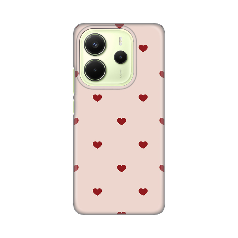 Torbica Silikonska Print za Xiaomi Redmi Note 14 4G (SRB) Beige Hearts