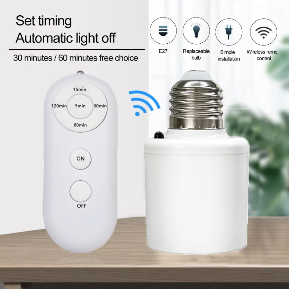 Wireless E27 sijalicno grlo JWD belo sa daljinskim