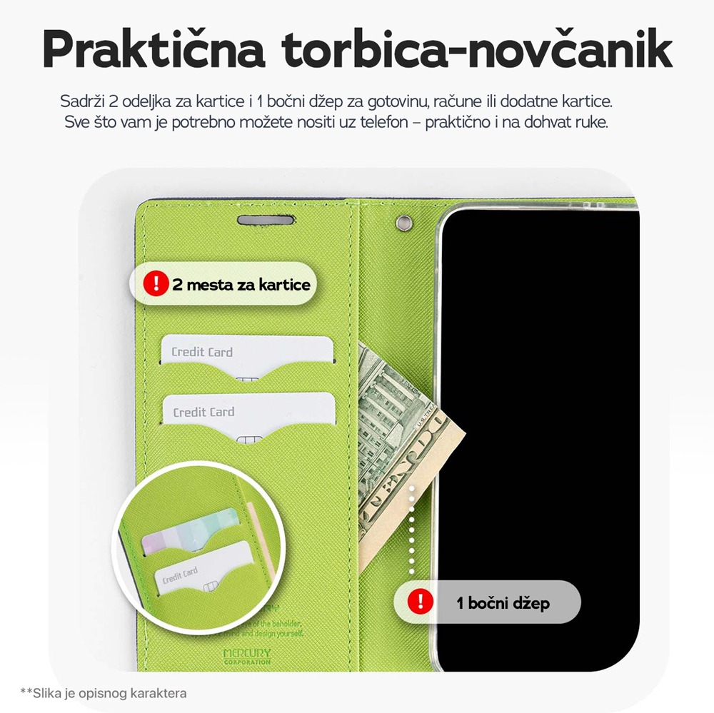 Torbica Mercury za Samsung A576B Galaxy A57 5G tamno plava