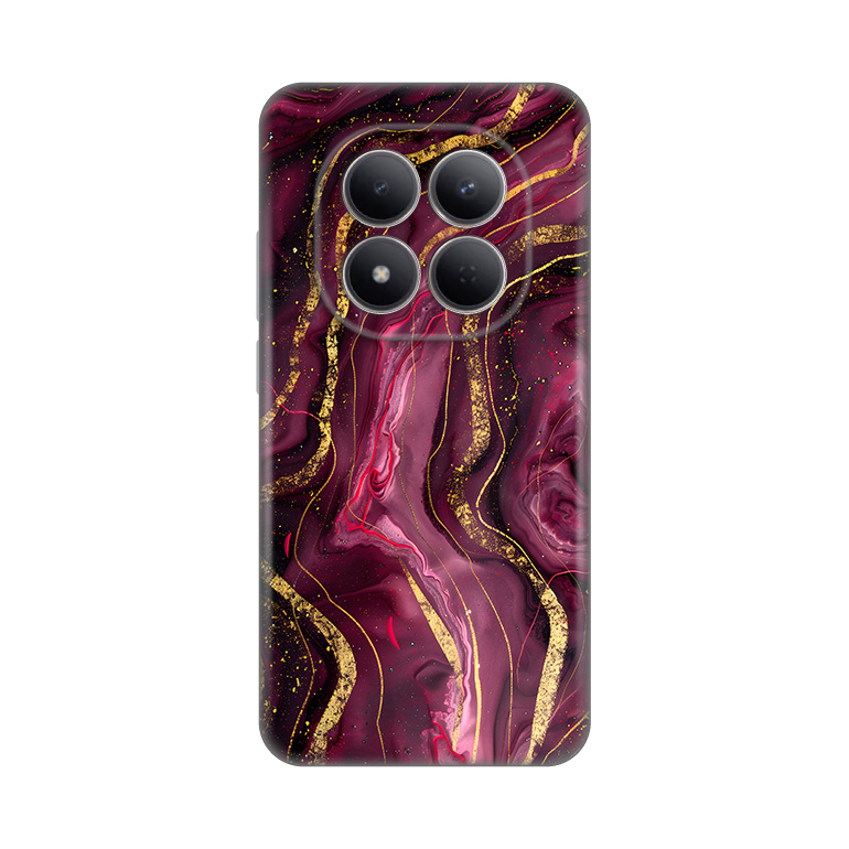 Torbica Silikonska Print za Xiaomi Redmi Note 15 Pro 5G Burgundy