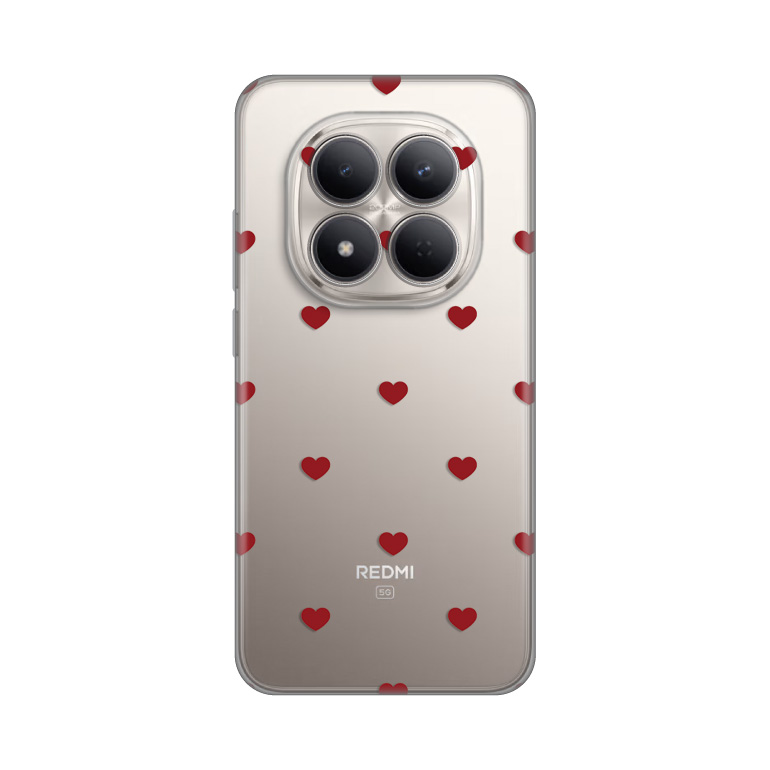 Torbica Silikonska Print za Xiaomi Redmi Note 15 Pro 5G Red Hearts