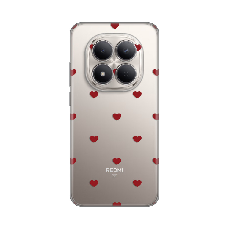 Torbica Silikonska Print za Xiaomi Redmi Note 15 Pro Plus 5G Red Hearts