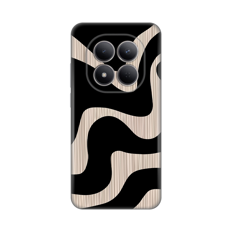 Torbica Silikonska Print Skin za Xiaomi Redmi Note 15 Pro 5G Black Flow