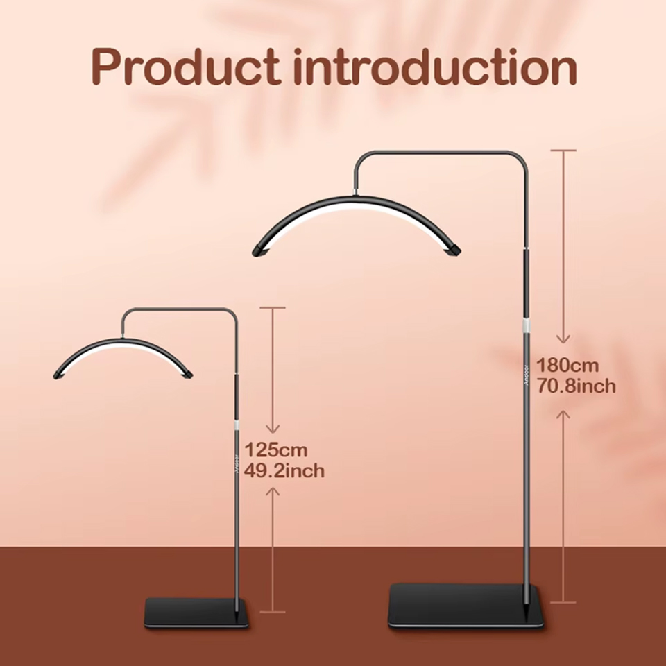 Podna LED lampa Half moon crna