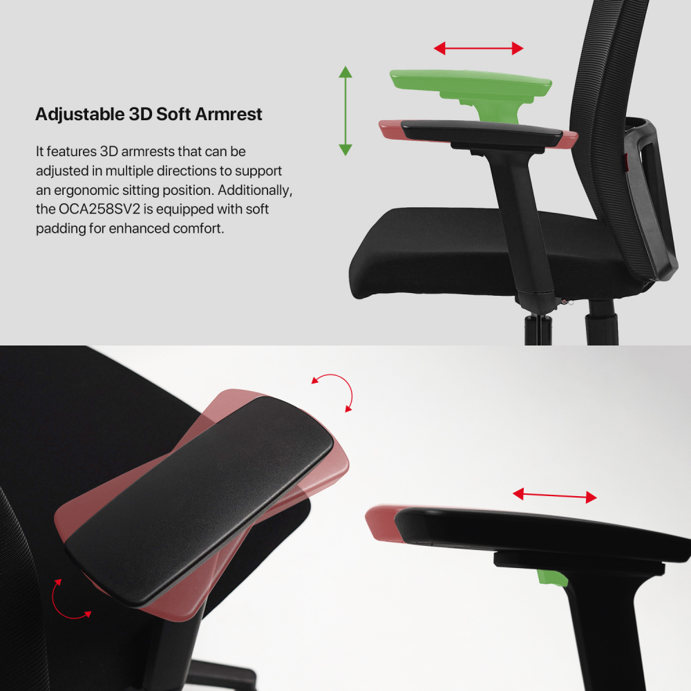 Stolica Office Fantech OC-A258SV2 siva