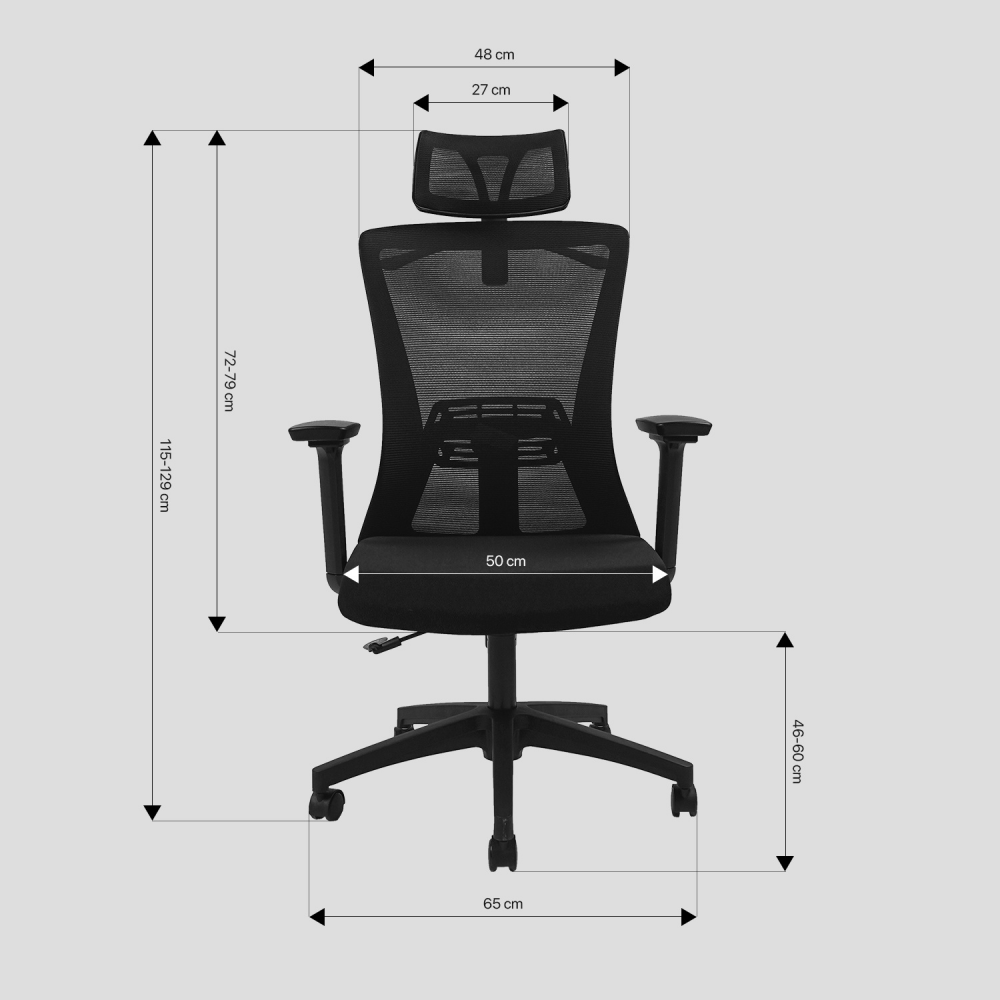Stolica Office Fantech OC-A258SV2 siva