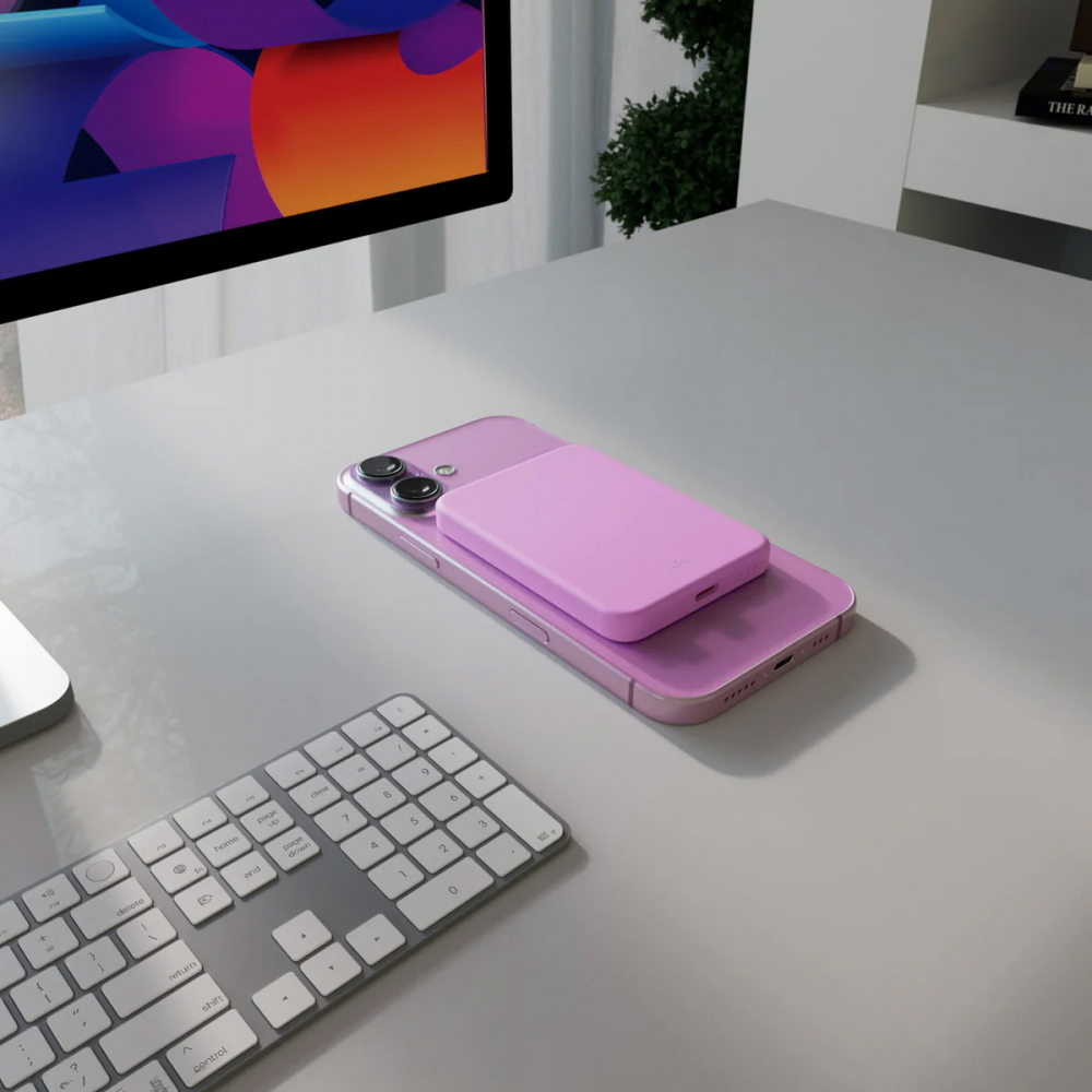 Power bank prenosiva baterija PURO Magsafe 4200mAh pink